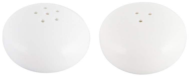 KitchenCraft soľnička a korenička Mikasa 11 x 5,5 cm porcelánová biela