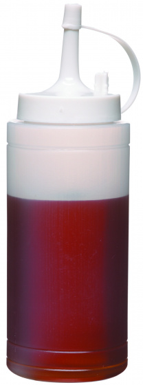 KitchenCraft sausfles 225 ml 5,2 x 16,2 cm wit/transparant KitchenCraft sausfles 225 ml 5,2 x 16,2 cm wit/transparant
