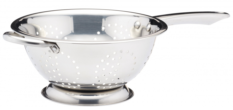 KitchenCraft cedník s rukoväťou 24 cm nerez strieborná