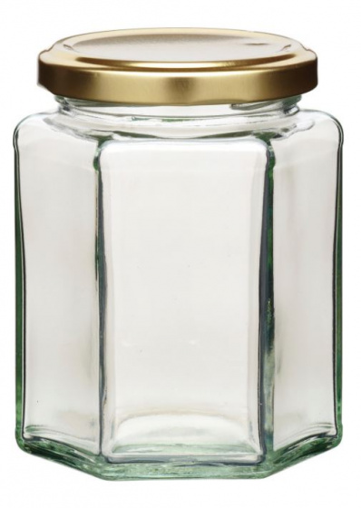 KitchenCraft Zásobník Hexagonal 340 ml sklo transparentné