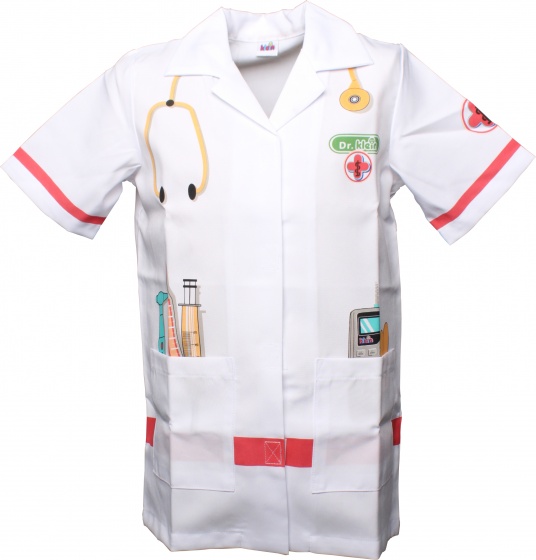 Klein doktersjas junior wit maat one size