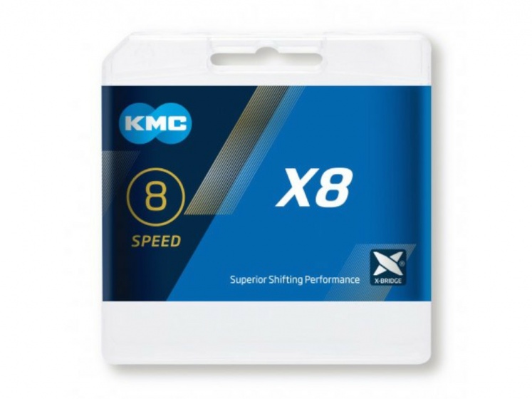 KMC ketting x8 93s 1/2 x 3/32 inch 110 schakels 8s zilver