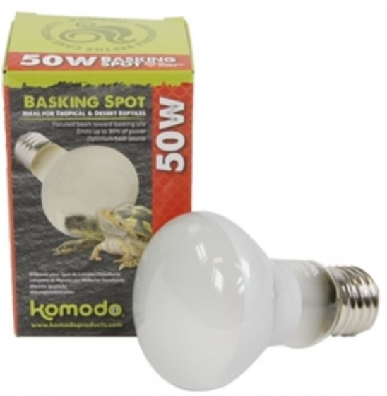 Komodo tepelná lampa ES 50 Watt E27 sklo biele
