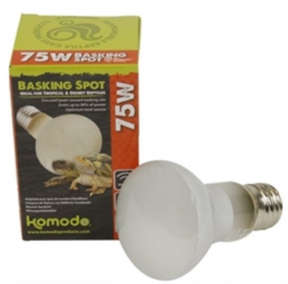 Komodo tepelná lampa ES 75 Watt E27 sklo biele