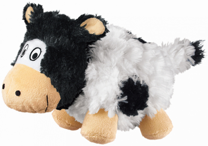 dog toy Barnyard Cruncheez cow 14 cm plush white