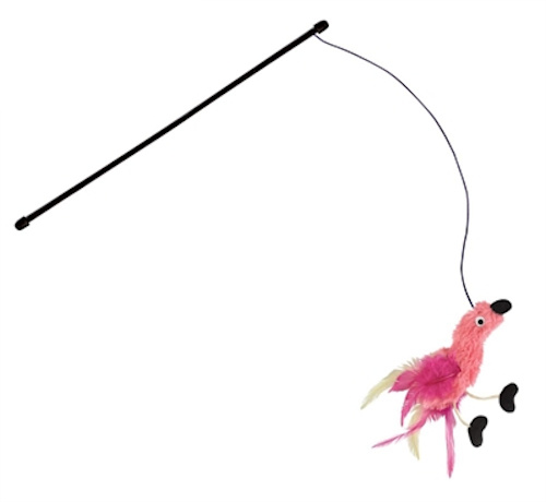 cat toy with catnip 47 cm wood pink