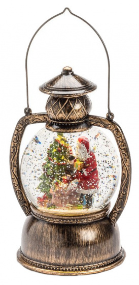 Konstsmide vodná lucerna Santa Claus ľad IP20 teplá biela/zlatá