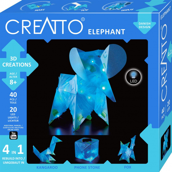 Kosmos knutselset creatto olifant junior blauw 60 delig