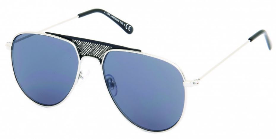 Kost slnečné okuliare 21-039 unisex pilotné strieborné/čierne