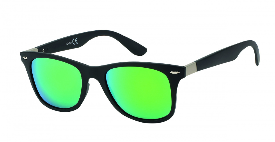 Kost unisex slnečné okuliare wayfarer zelené/čierne (PZ20-033)