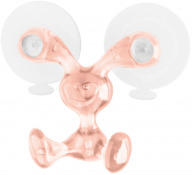 Koziol háčik Bunny 10,5 x 9 cm ružový/transparent