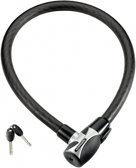 Kryptonite kabelslot hardwire 85 cm staal/vinyl zwart 3 delig