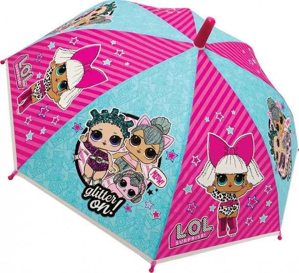 L.O.L. Surprise! paraplu 38 cm staal/polyester roze/blauw