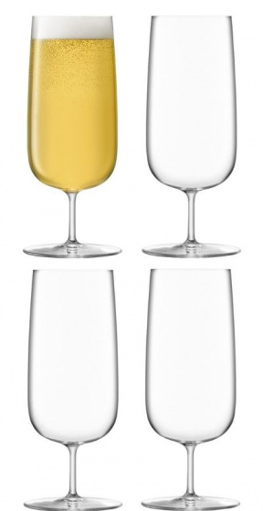 L.S.A. sada pohárov na pivo Borough 440 ml poháre transparentné 4 kusy