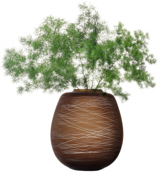 L.S.A. váza Boulder 23,9 x 27,2 cm sklo hnedá