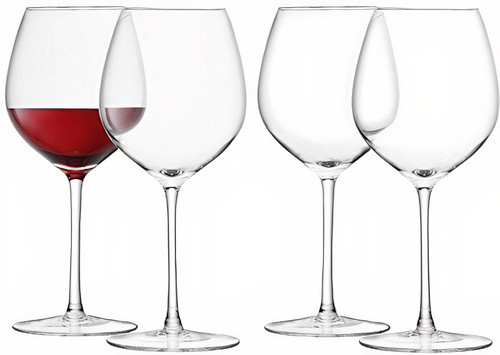 L.S.A. poháre na víno Červené víno 400 ml pohár transparentný 4 kusy