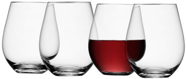 L.S.A. Poháre na víno Poháre na víno 530 ml priehľadné 4 kusy