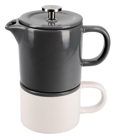 La Cafeti?re cafeti?re Barcelona 400 ml keramická šedá/biela