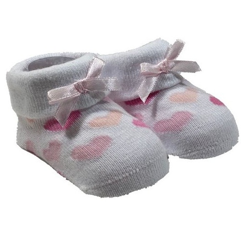 baby socks Hearts in giftbox newborn white