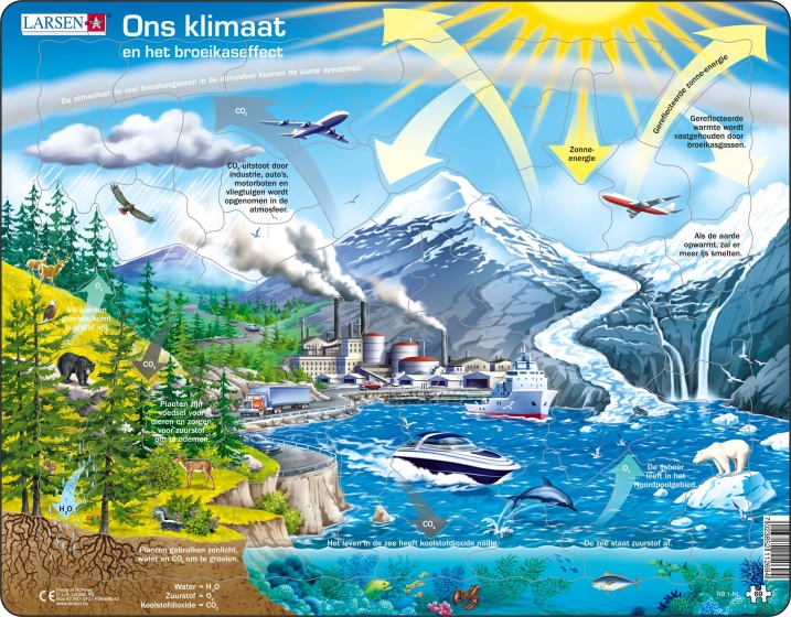 Larsen legpuzzel maxi klimaat en het broeikaseffect 69 stukjes