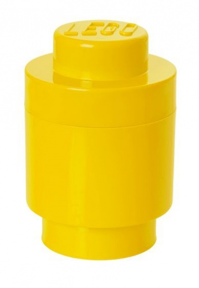 LEGO opbergsteen rond 1 nop 12,3 x 18 cm polypropeen geel