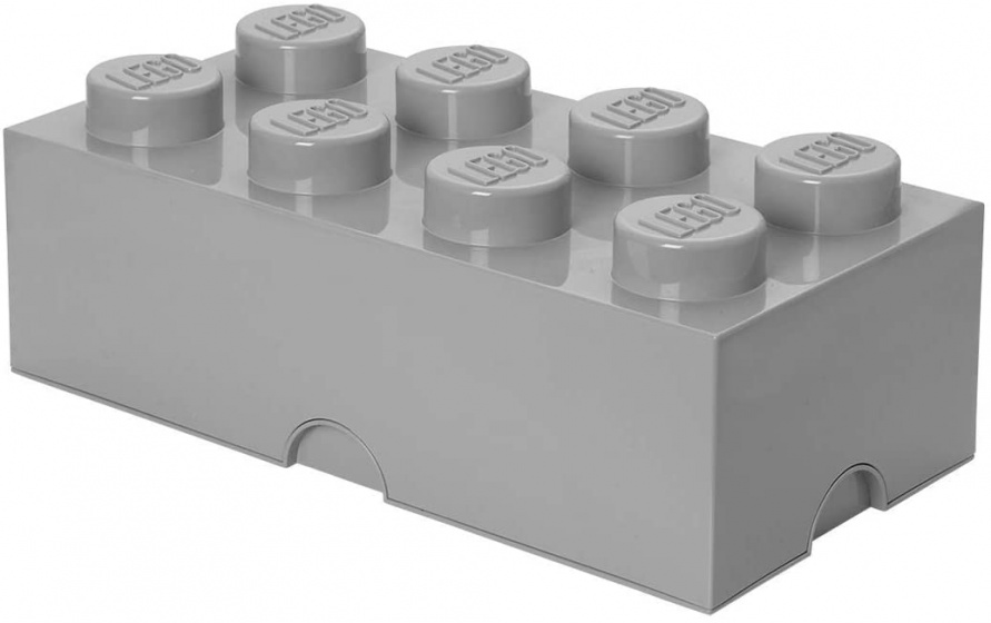 LEGO opbergdoos brick 12 liter grijs