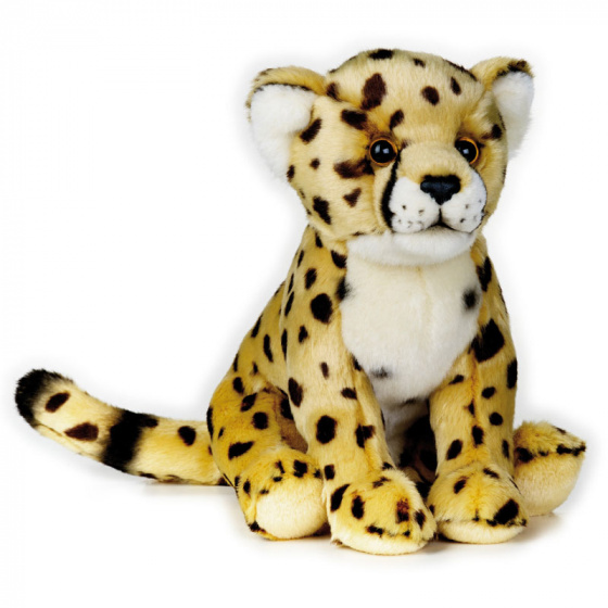 Lelly knuffeldier cheeta junior 25 cm pluche geel/wit/zwart