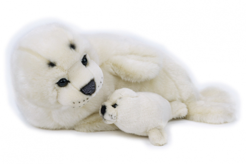 Lelly knuffelzeehond junior 42 cm pluche wit