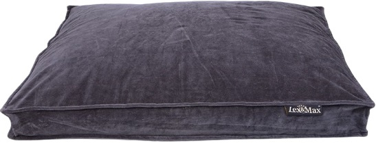 Lex & Max podsedák pre psa Velvet 90 x 65 cm polyester tmavošedá