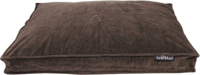 Lex & Max podsedák pre psa Velvet 90 x 65 cm polyester čokoláda