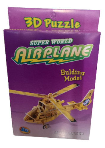 LG-Imports 3D puzzle vrtuľník junior 11 x 15 cm hnedá