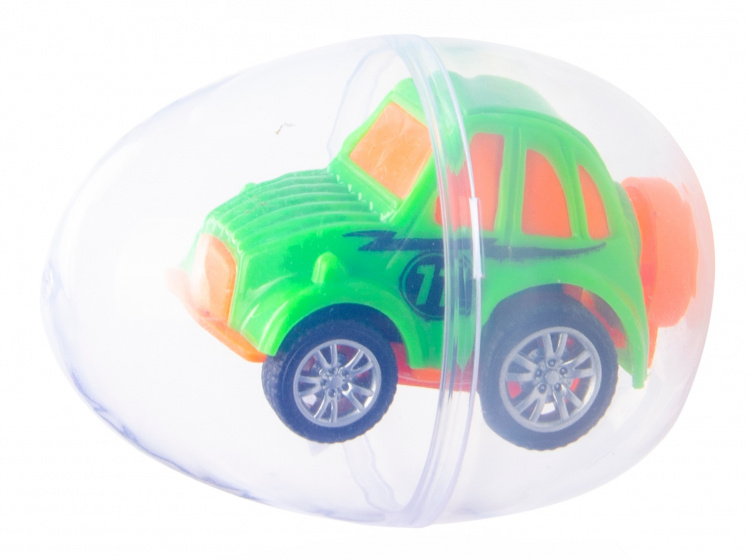 car in surprise egg boys 6 cm green/orange