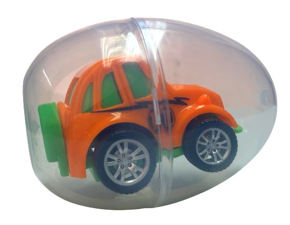 LG-Imports Lg imports auto in verrassingsei jongens 6 x 4,5 cm oranje