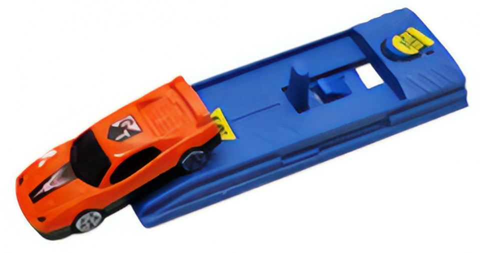 car with starter blue/orange 12,5 cm