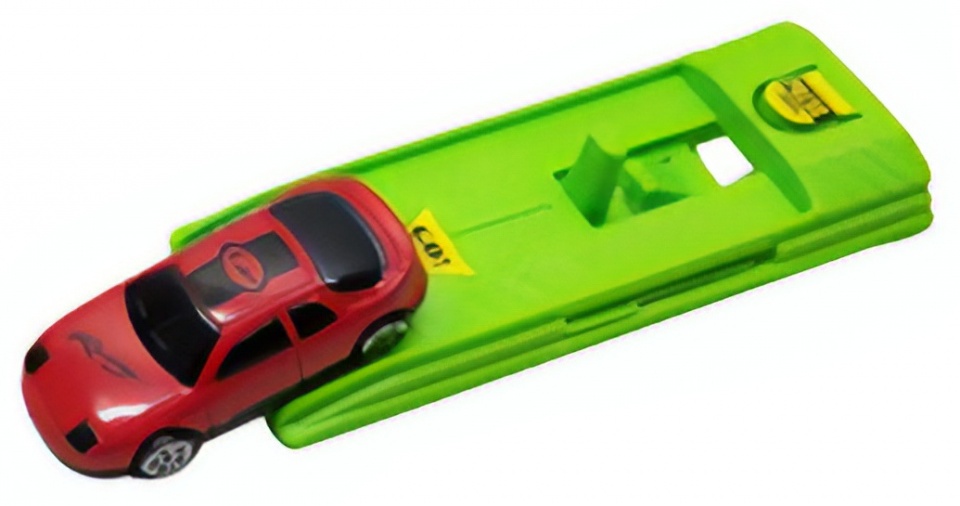 car with starter green/red 12.5 cm