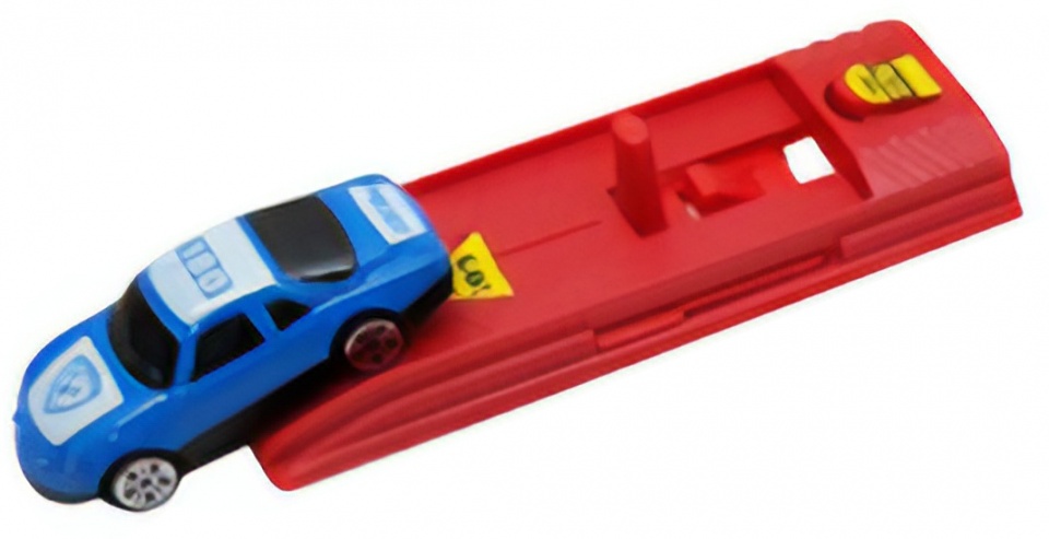 car with starter red/blue 12,5 cm