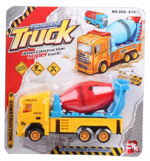 concrete mixer Truck Engineering boys 20 cm red
