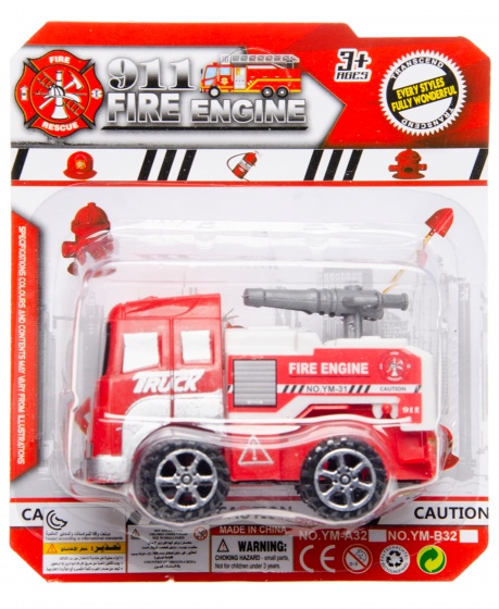fire truck - fire brigade 9 cm red