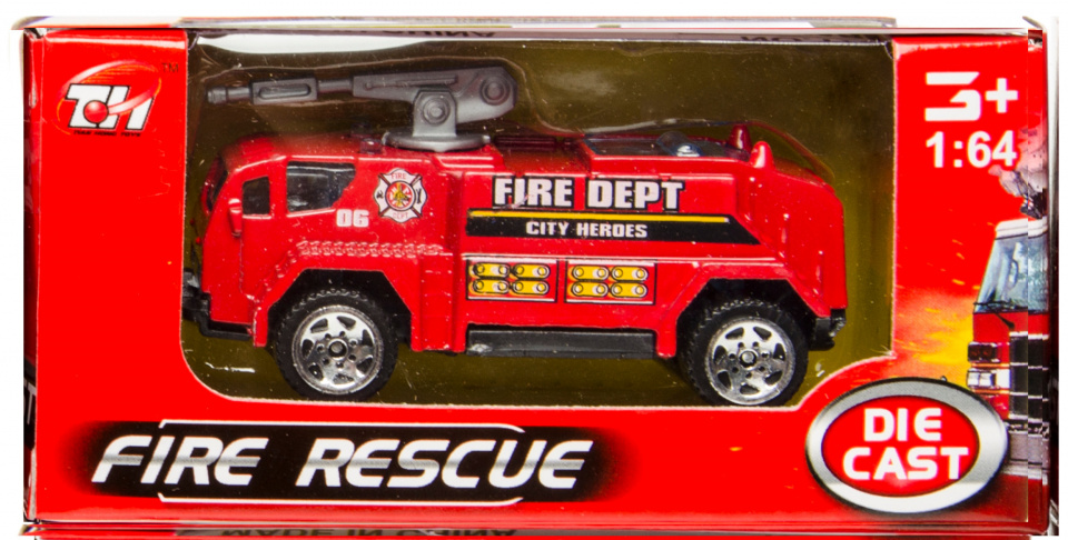 fire engine 7,5 cm steel red