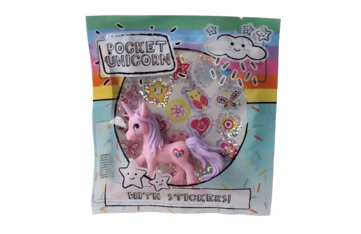 unicorn Pocket Unicorn girls 7 x 5 cm pink/heart