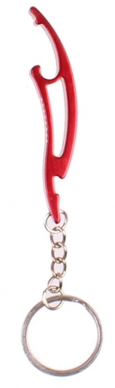 bottle opener aluminium 7 cm red