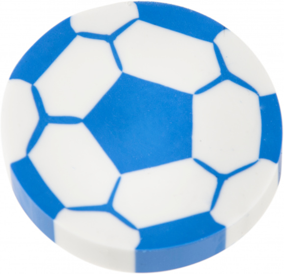 LG-Imports Lg imports gum voatbal junior 4 cm rubber wit/blauw