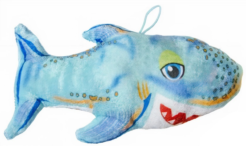 stuffed shark junior 22 cm plush blue