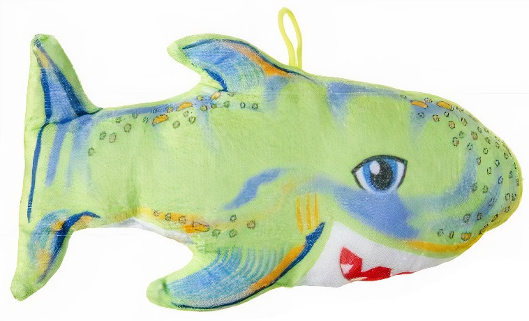 stuffed shark junior 22 cm plush green