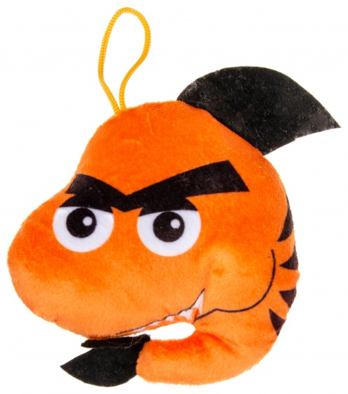 cuddly shark 12 cm orange
