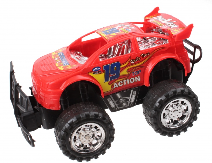 monster truck powercar red 14 cm