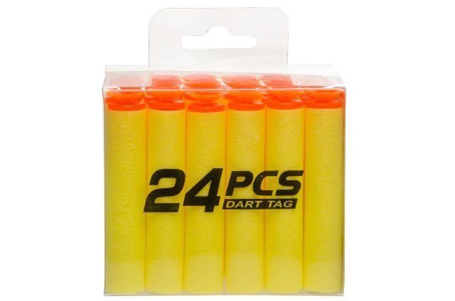 LG-Imports Lg imports pijlen 7 cm foam geel/oranje 24 stuks