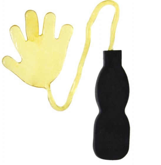 sticky hand with handle 20 cm yellow