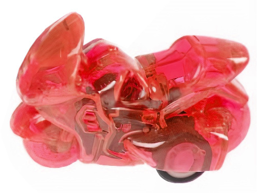 LG-Imports Lg imports racemotor pull back jongens 5 cm rood/transparant
