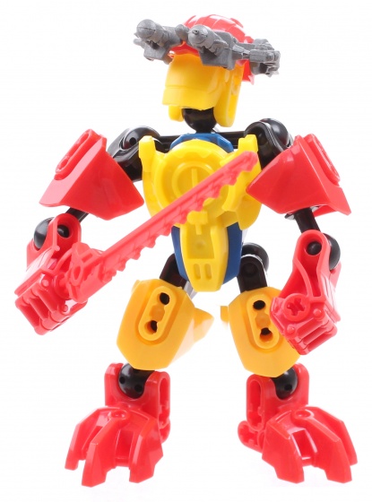 robot Thunderbolt Warrior Flame Swordsman 13 cm red